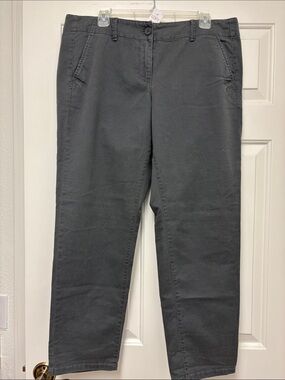 NWT LOFT  Women’s Charcoal Straight-Leg Girlfriend Chino